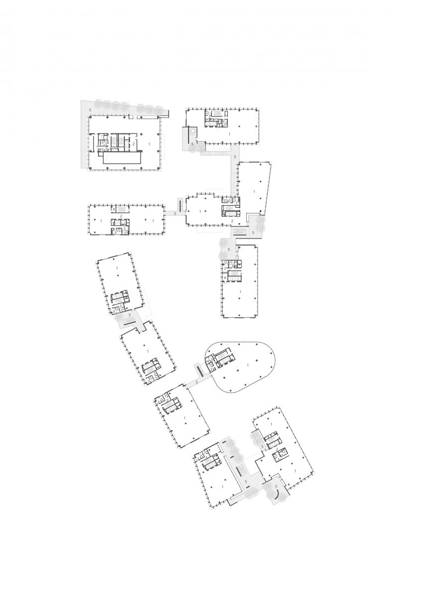 First floor plan of Luxelakes Floating Headquarters by Vector Architects