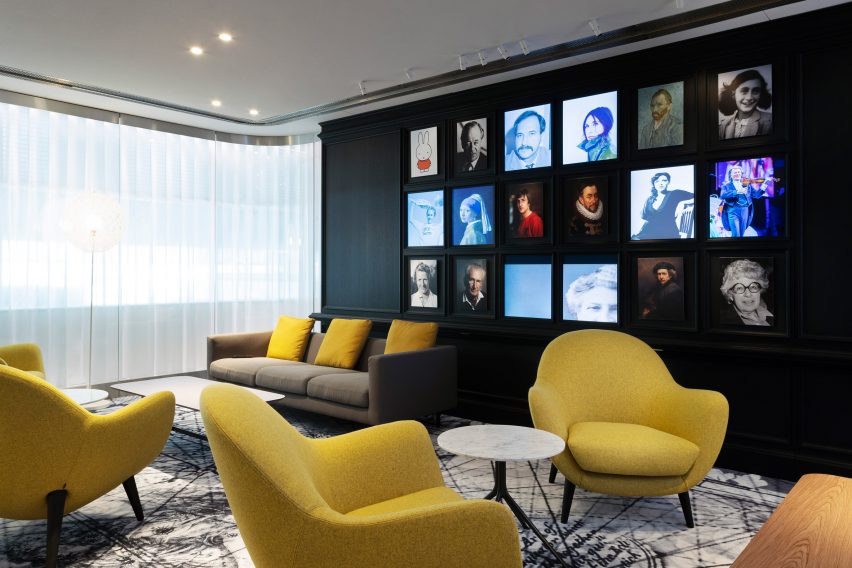 Interiors of VIP centre at Schiphol airport, designed by Marcel Wanders