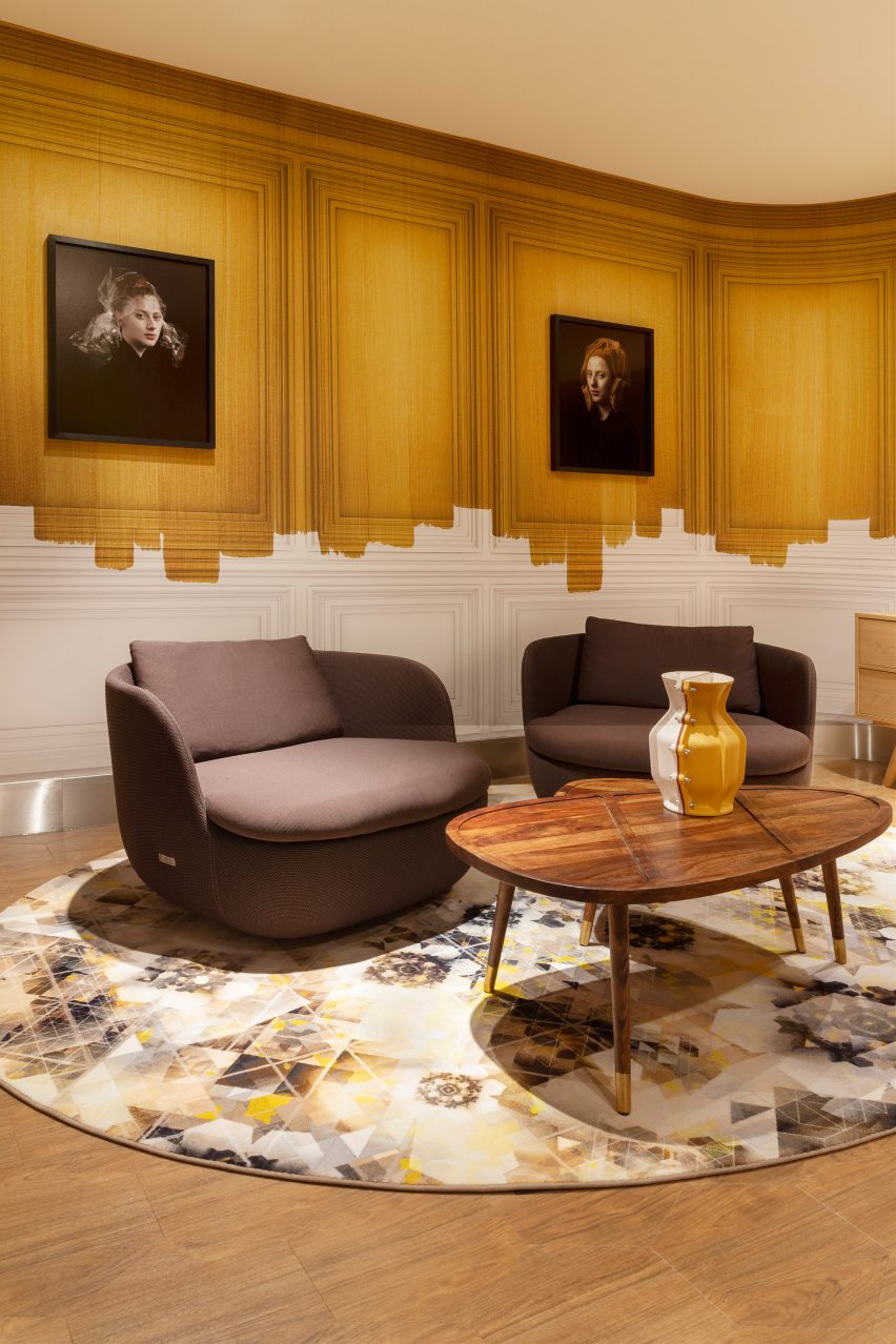 Interiors of VIP centre at Schiphol airport, designed by Marcel Wanders