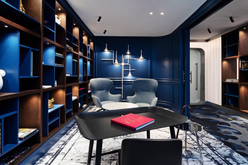 Interiors of VIP centre at Schiphol airport, designed by Marcel Wanders