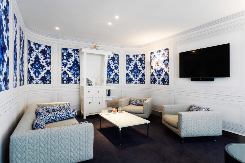 Interiors of VIP centre at Schiphol airport, designed by Marcel Wanders