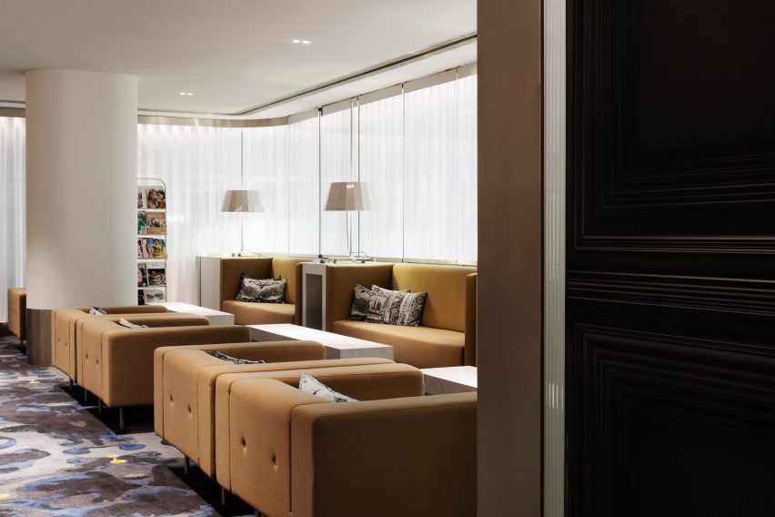 Interiors of VIP centre at Schiphol airport, designed by Marcel Wanders