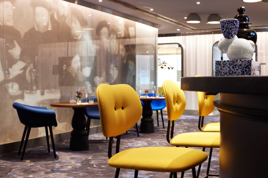 Interiors of VIP centre at Schiphol airport, designed by Marcel Wanders