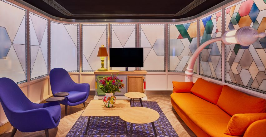 Interiors of VIP centre at Schiphol airport, designed by Marcel Wanders