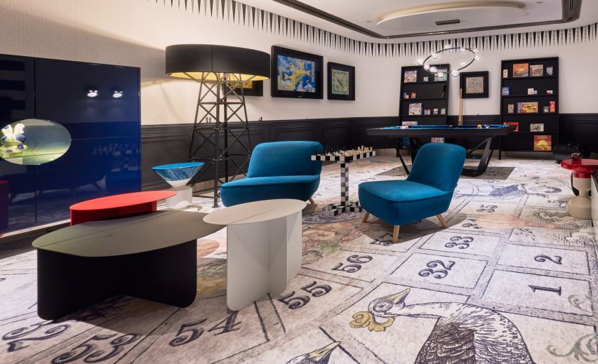 Interiors of VIP centre at Schiphol airport, designed by Marcel Wanders
