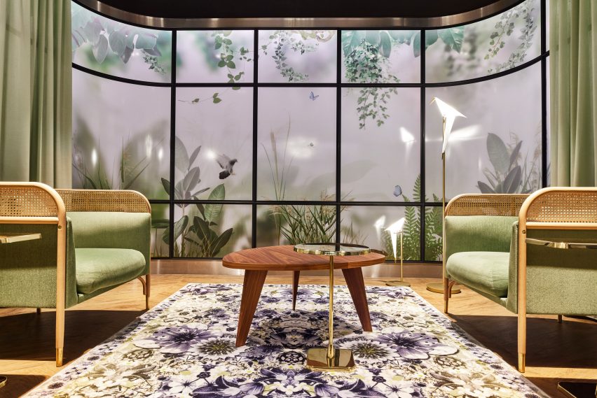 Interiors of VIP centre at Schiphol airport, designed by Marcel Wanders