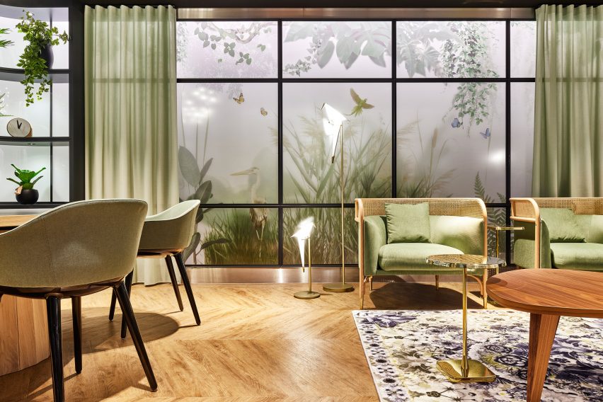 Interiors of VIP centre at Schiphol airport, designed by Marcel Wanders