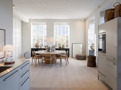 Kitchen interior of Vipp Pencil Case hotel in Copenhagen