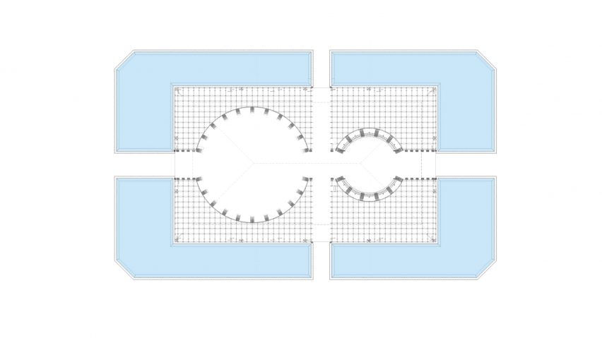 Ground floor plan of Grand World Phu Quoc by Vo Trong Nghia Architects