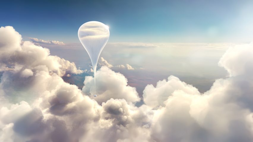 Helium balloon lifting World View spacecraft