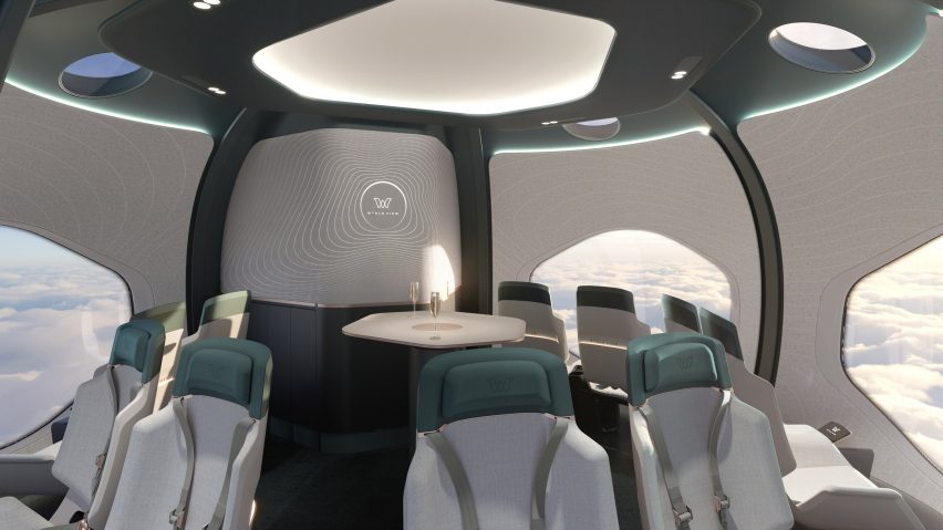 Render of seats inside The Explorer Capsule