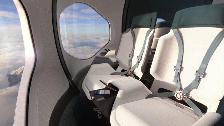 Render of seating on World View capsule