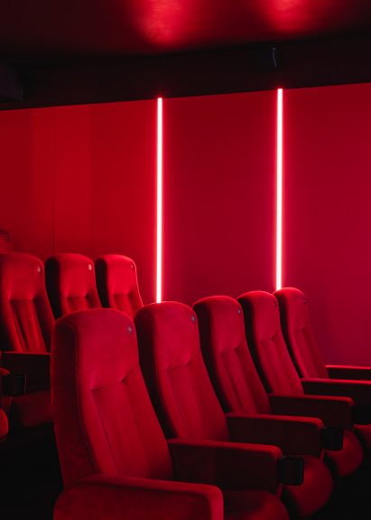 Red cinema auditorium