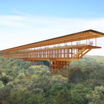 Render of Zenbo Seinei retreat by Shigeru Ban