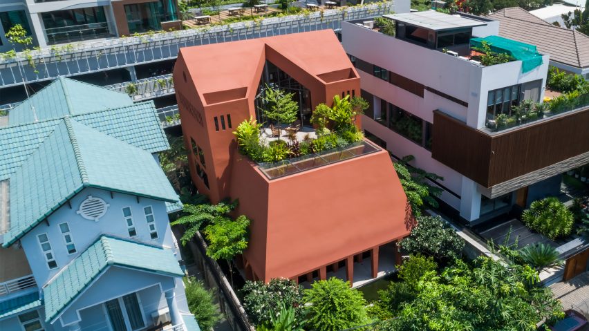 Aerial image of Red Cave by 23o5studio