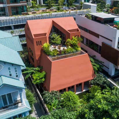 Aerial image of Red Cave by 23o5studio