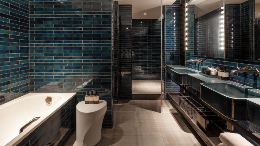 Axor’s Brushed Black Chrome products feature in The Londoner hotel