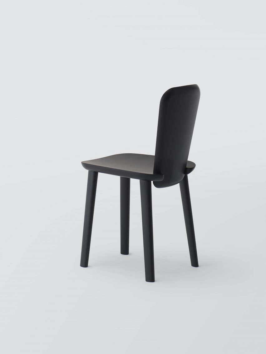 Image of the rear of the Shaku chair