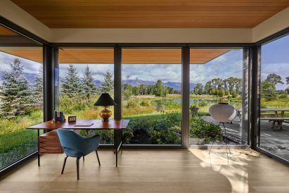 Interior of home in Wyoming by CLB Architects