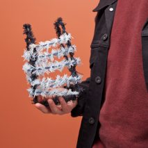 A photograph of a new material made from Levi jeans