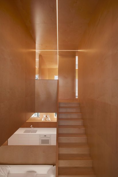 Plywood staircase