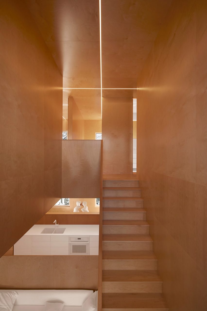 Plywood staircase