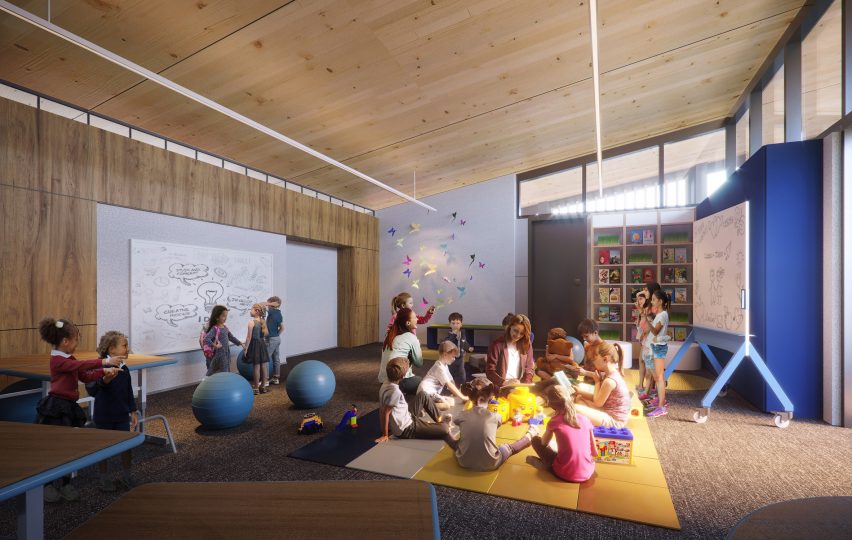 wooden nuerodiverse school interior