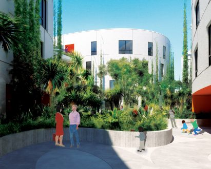 corazon del valle render courtyard