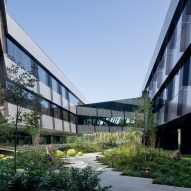 Serena Williams Building outside garden