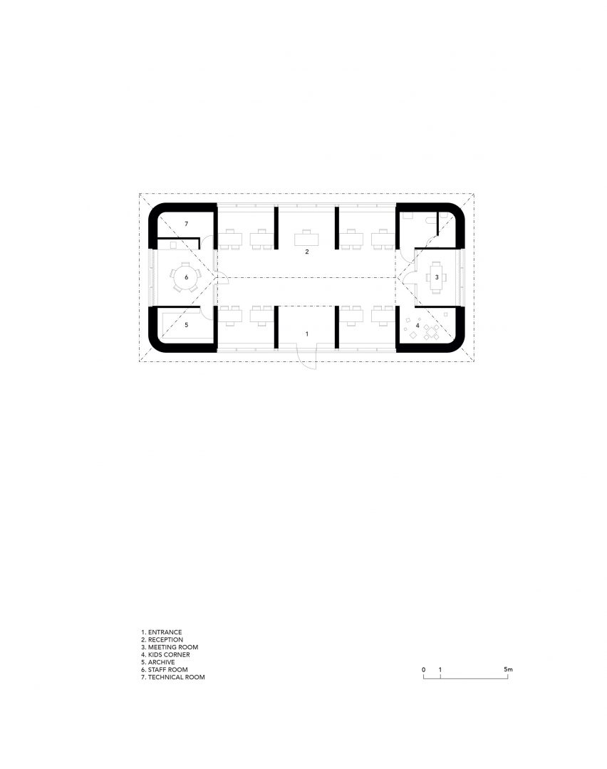 Floor plan of Administrative Service Centre by Claesson Koivisto Rune
