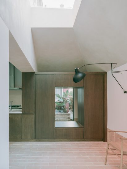 Wooden cabinet Aperture House with rectangular cut-out