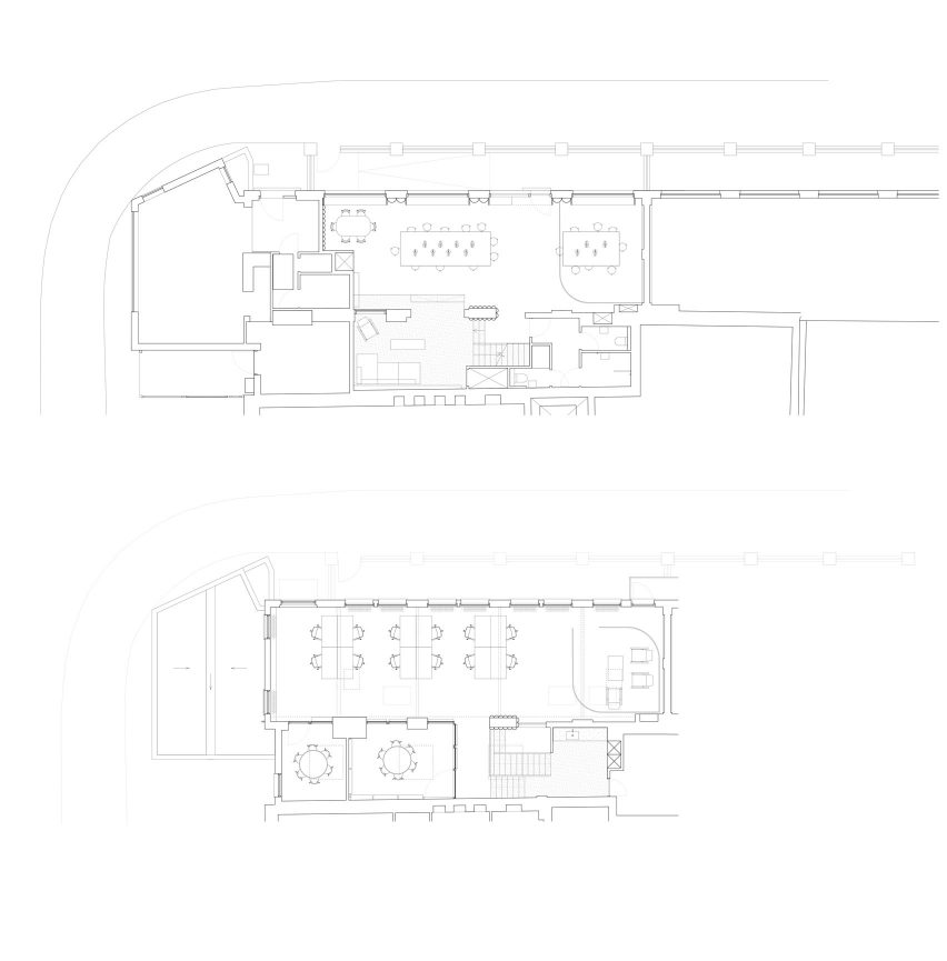 Floor plans, Bakken & Bæck office by Archmongers