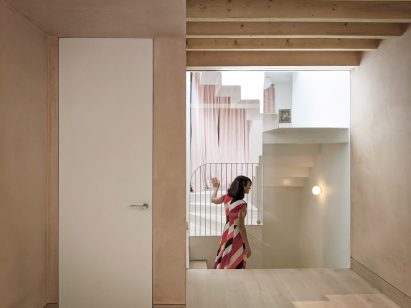 Interior of converted artist studio in London