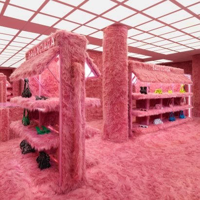 Interior image of the Le Cagole pop-up at Balenciaga