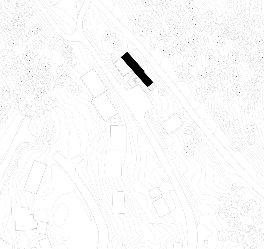 Site plan of Brickhouse with Tower by Sanden+Hodnekvam Arkitekter