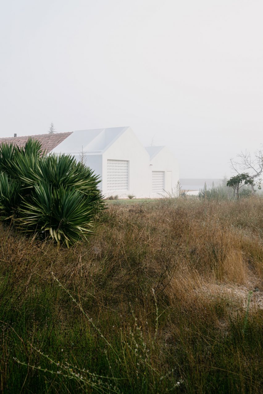 White Portuguese house extension