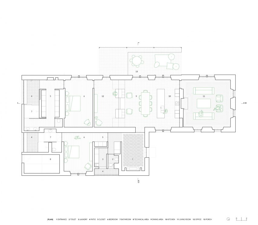 Floor plan of Casa Mãe by Atelier Data
