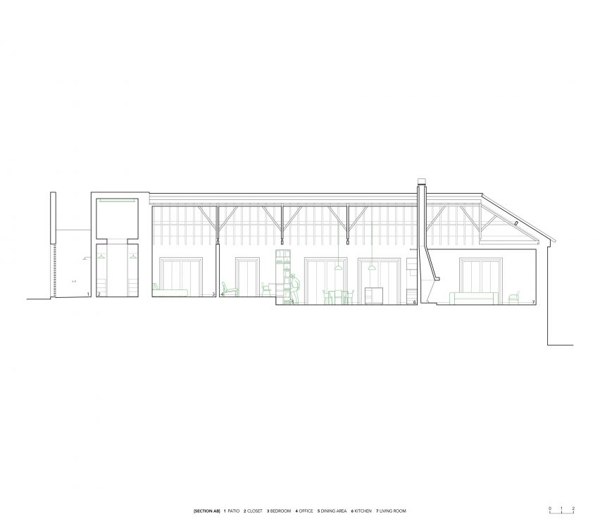 Section of Casa Mãe by Atelier Data