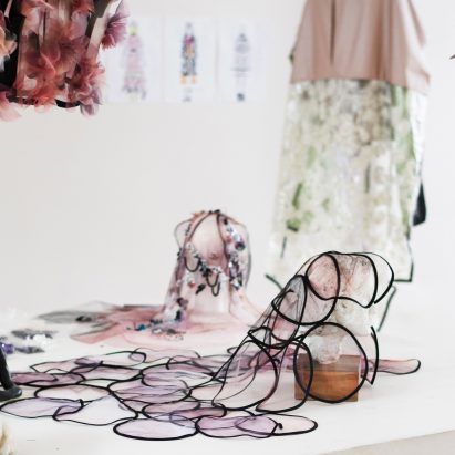 Delicate fabric on a table
