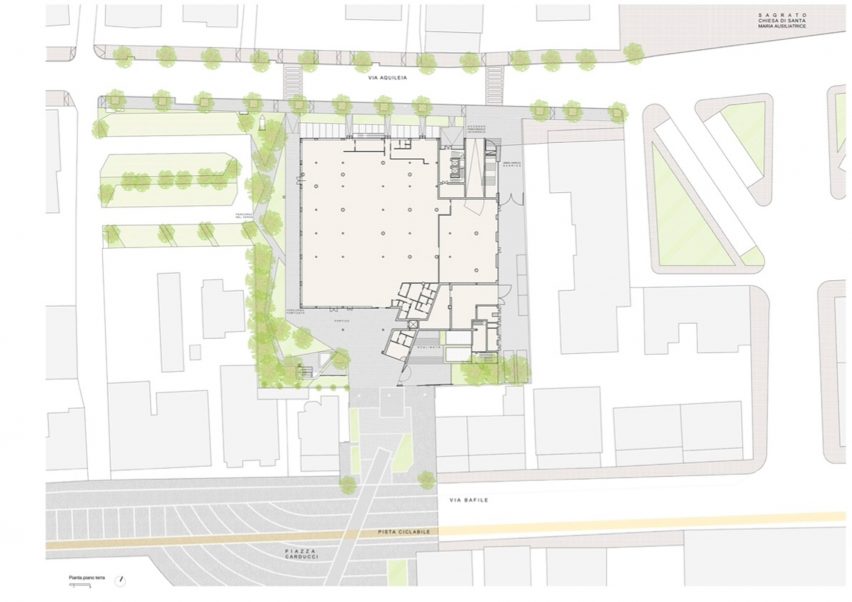 Ground floor plan of The Building Descending by ElasticoFarm