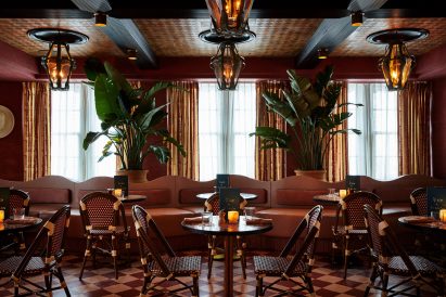 A restuarant inside Esme Hotel