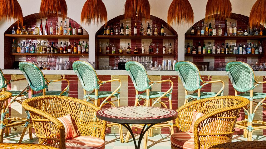 A rooftop hotel bar in Miami