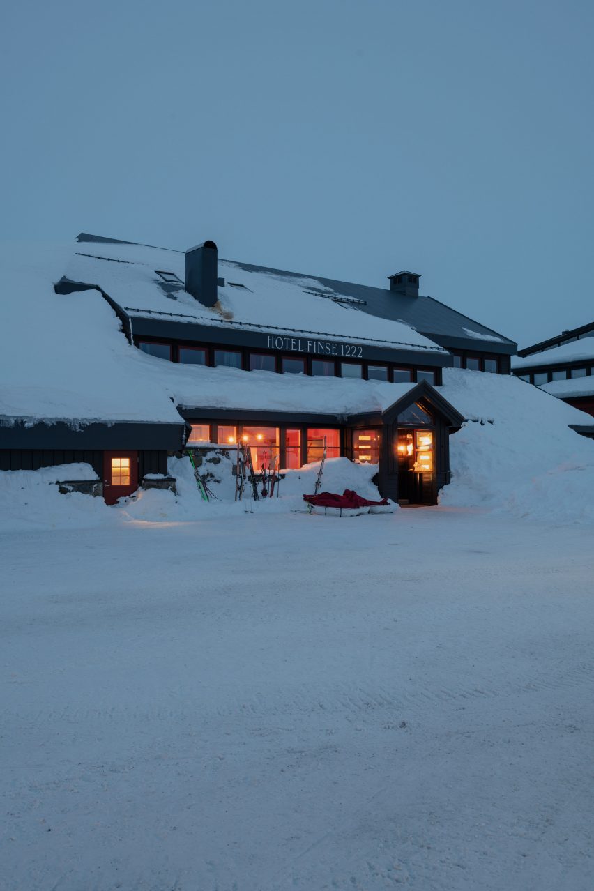 Exterior of Norway's Finse 1222 hotel, designed by Snøhetta