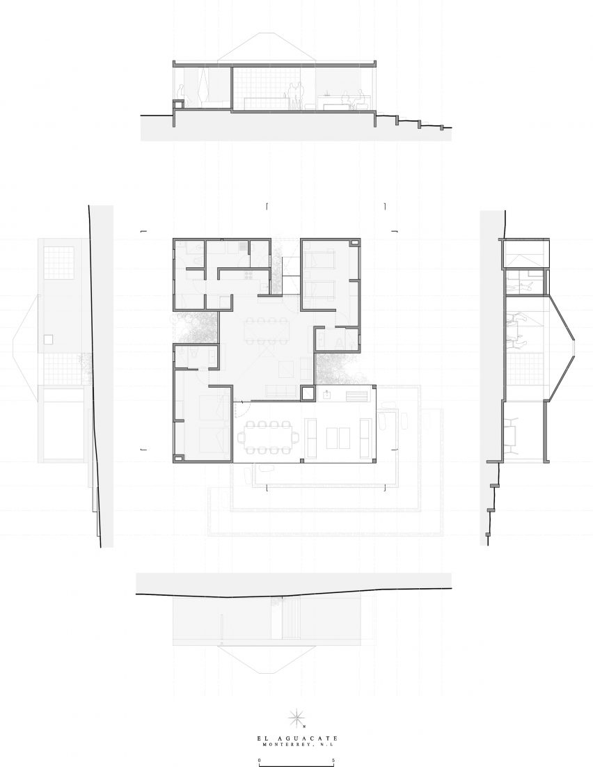 Floor plan and sections
