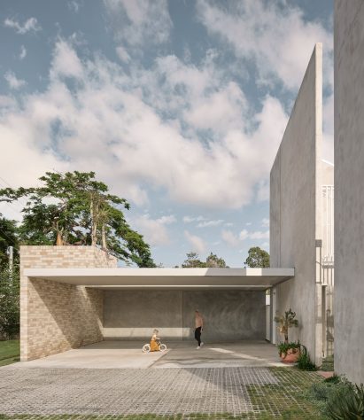 Exterior and entrance to Australian home