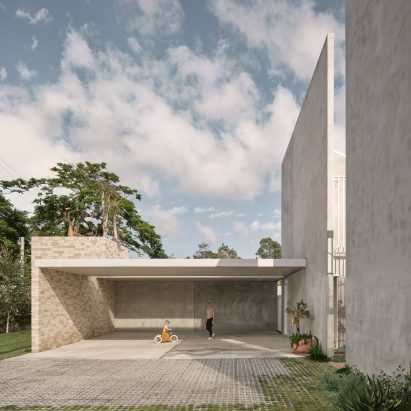 Car port at River House in Australia