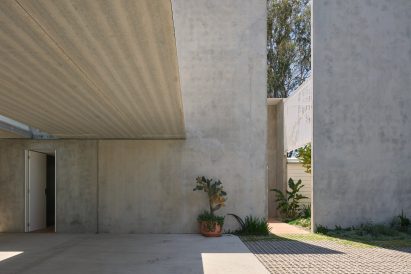 Covered courtyard of Australian residence