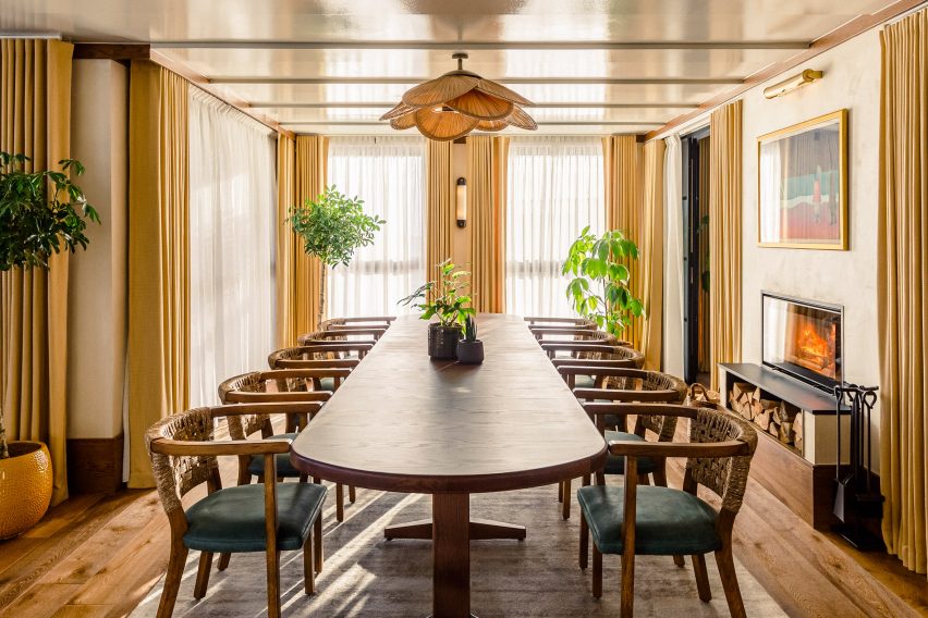 Dining room inside The Gessner apartments by Way of Life and Fettle
