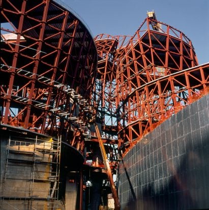 Steel frame of Guggenheim Museum Bilbao