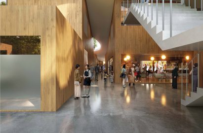 Interior of Hida Furukawa Station Eastern Development